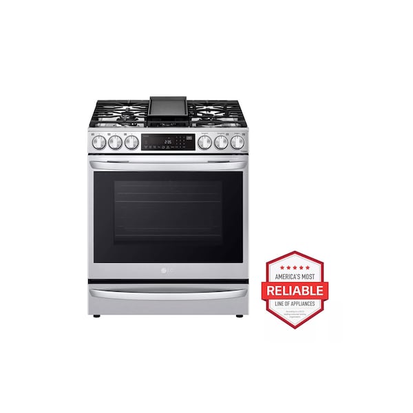 Lg 6.3 cu. ft. Gas Single Oven Slide-In Range with InstaView, Air Fry, and Air SousVide Technology LSGL6337F - main